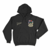Capaldi Co. Floral Vase Unisex Hoodie Black